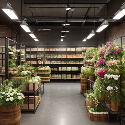 工业风,花店-豆友ZUIU的文本出图-自定义创作作品