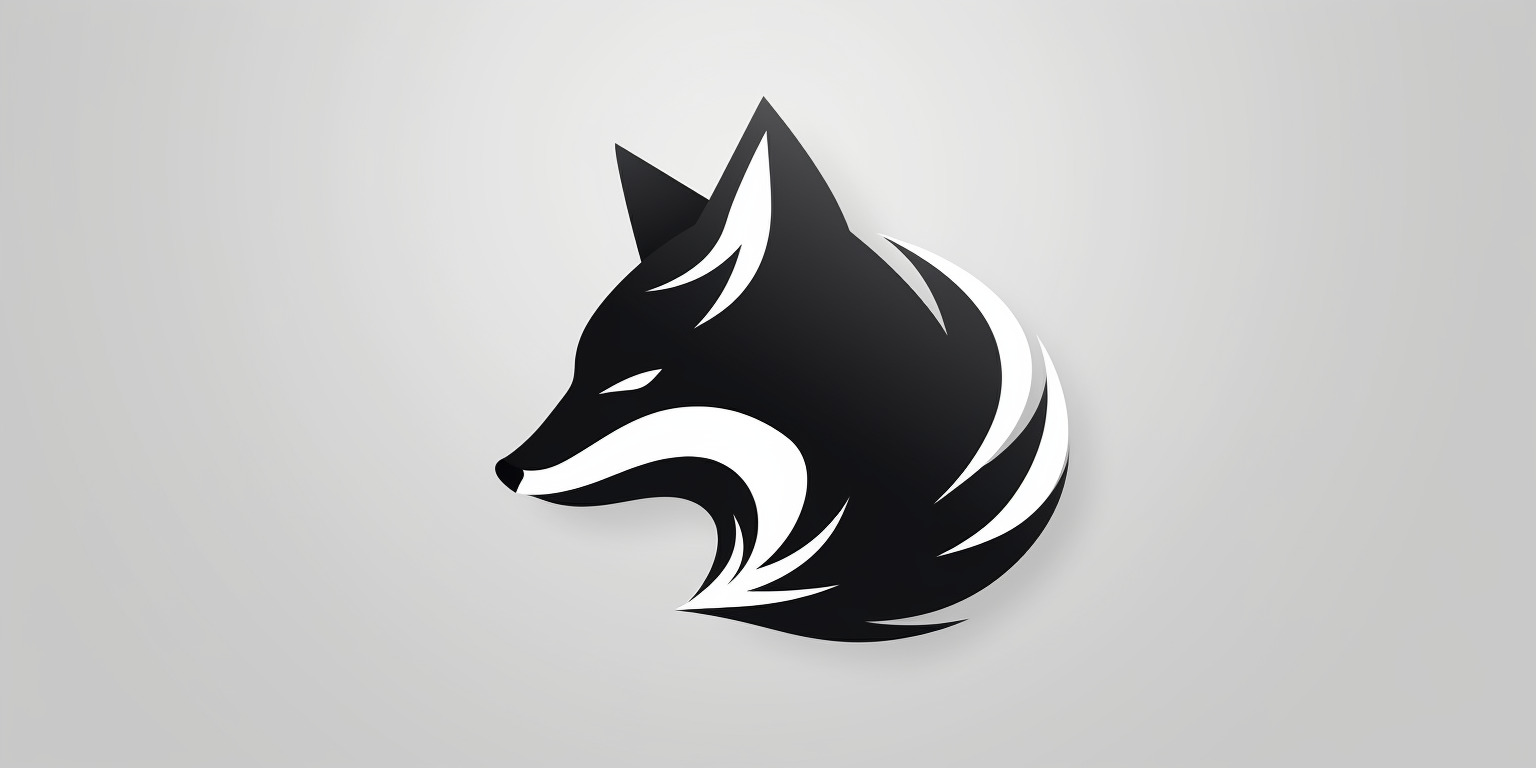 公司logo，黑白灰，简约极简主义，狐狸logo-豆友XU3w的文本出图-自由创作作品