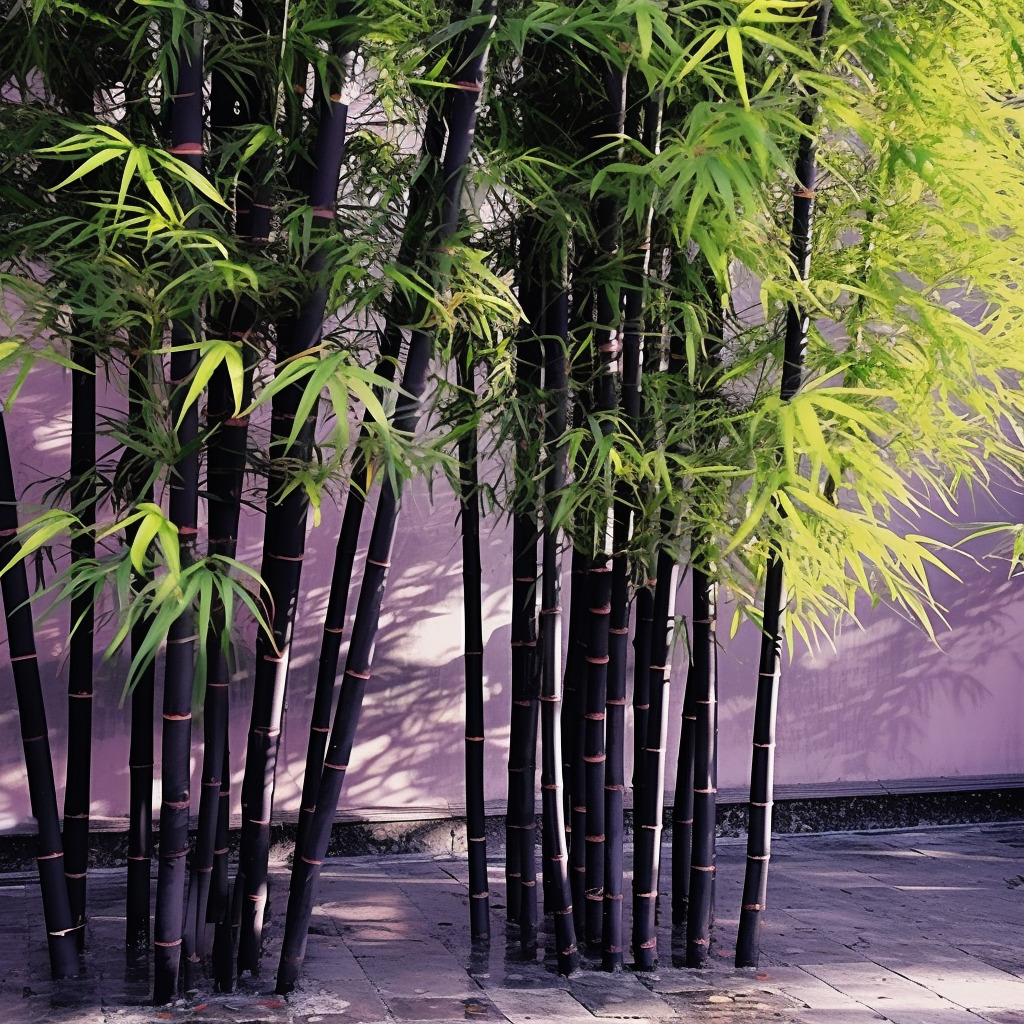 中式庭院有紫竹,相机实拍,物体真实,物体纹理真实自然,氛围感真实强烈,水面纹理、反光真实,光源真实,-豆友cFxM的文本出图-自由创作作品