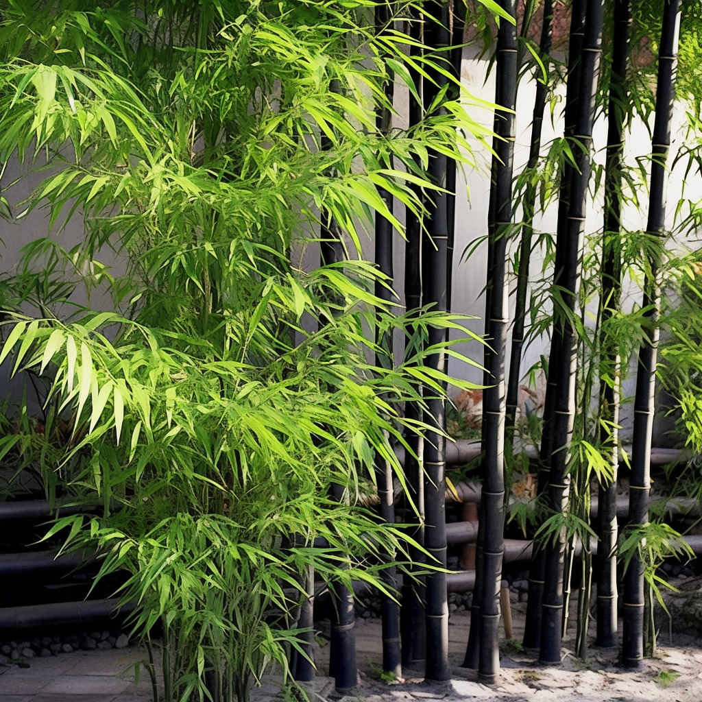 中式庭院有罗汉竹,相机实拍,物体真实,物体纹理真实自然,氛围感真实强烈,水面纹理、反光真实,光源真实-豆友cFxM的文本出图-自由创作作品