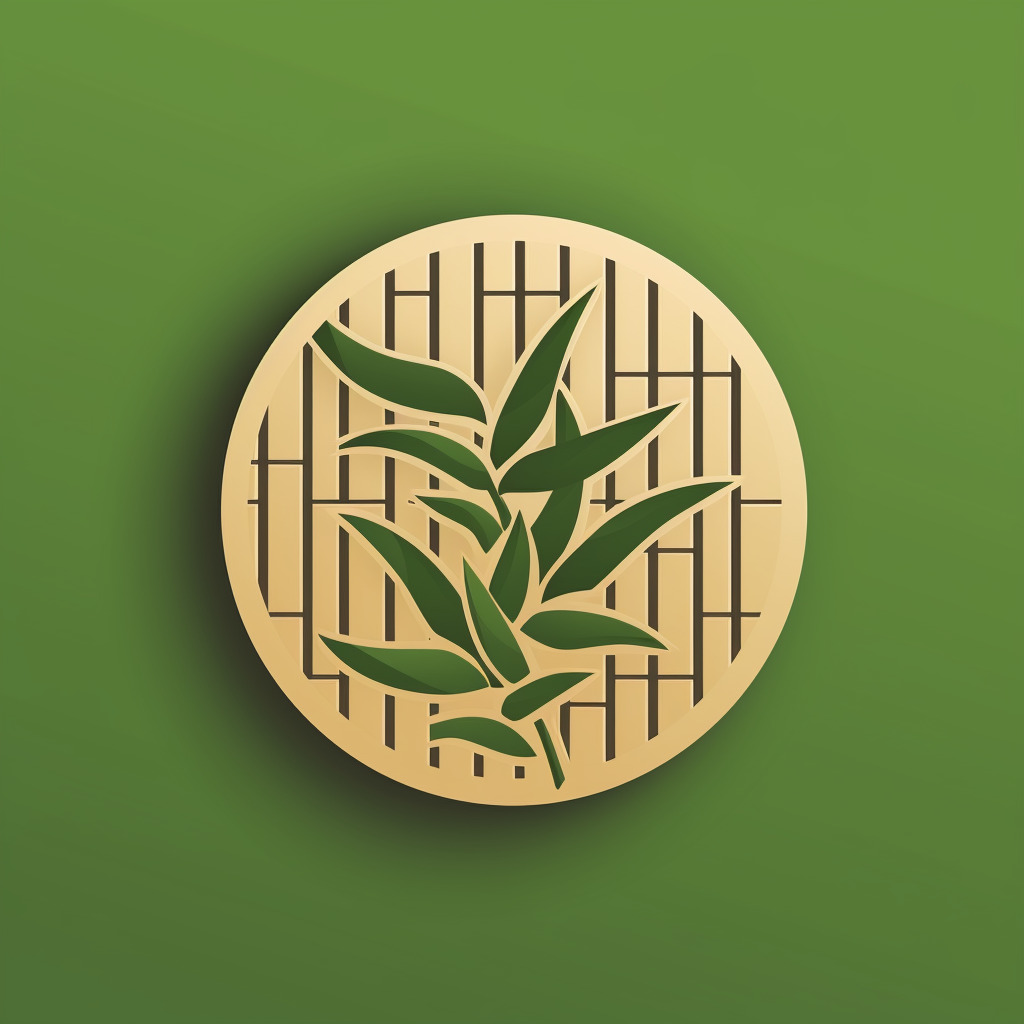 竹编主题logo简约,在竹编旁边,扁平化-豆友uwrg的文本出图-自由创作作品