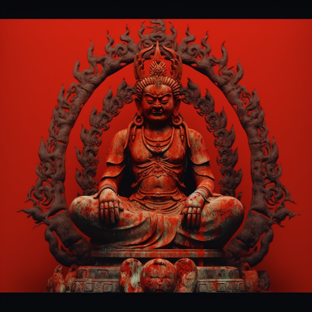 血肉邪佛,中式克苏鲁,大师作品,最好画质,大师作品,最好画质,sketchup 渲染,-豆友NtD0的文本出图-自由创作作品
