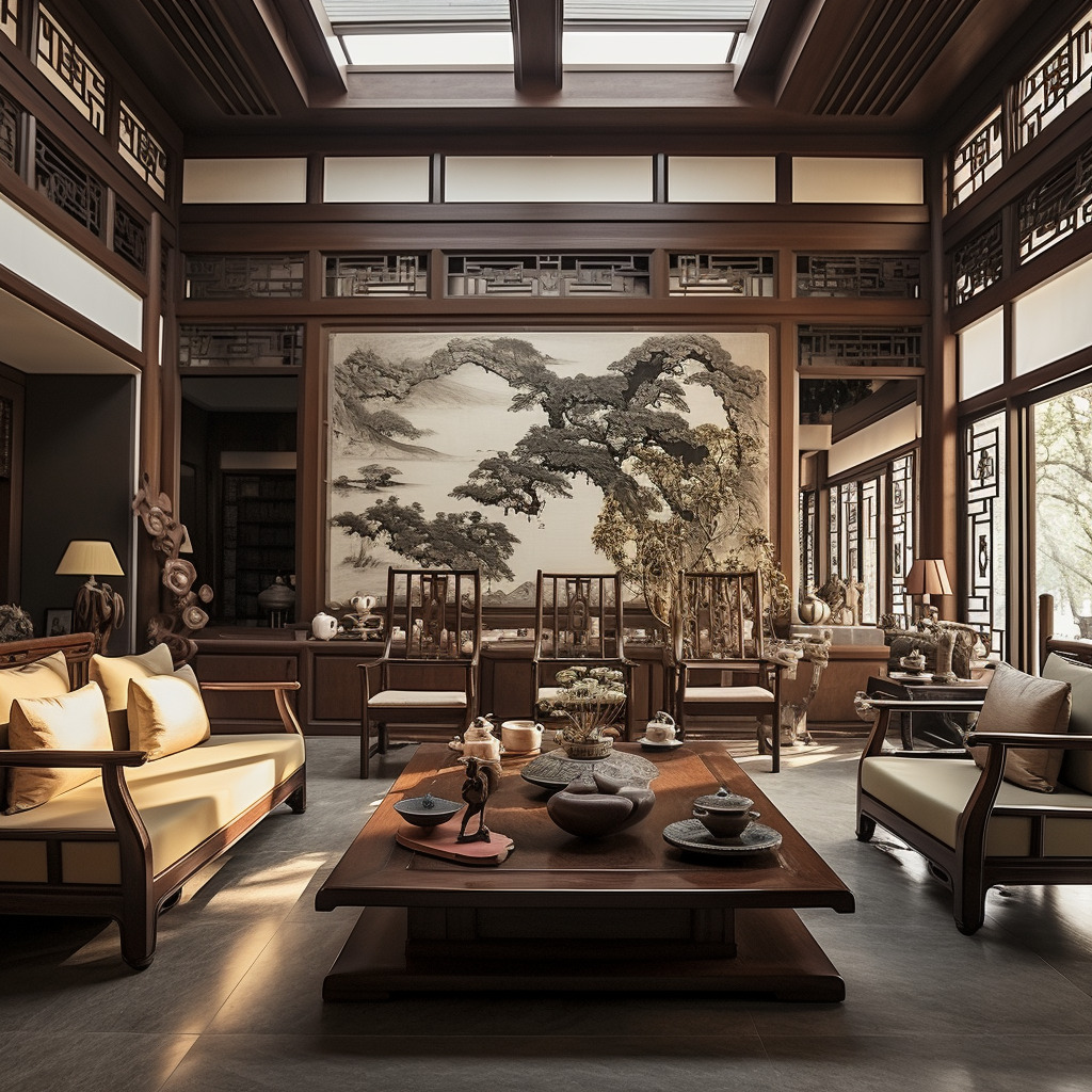 宋代风格客厅-一颗马铃薯的Midjourney作品-豆绘AI - 专业且免费的在线AI绘图设计平台，轻松创作无限可能