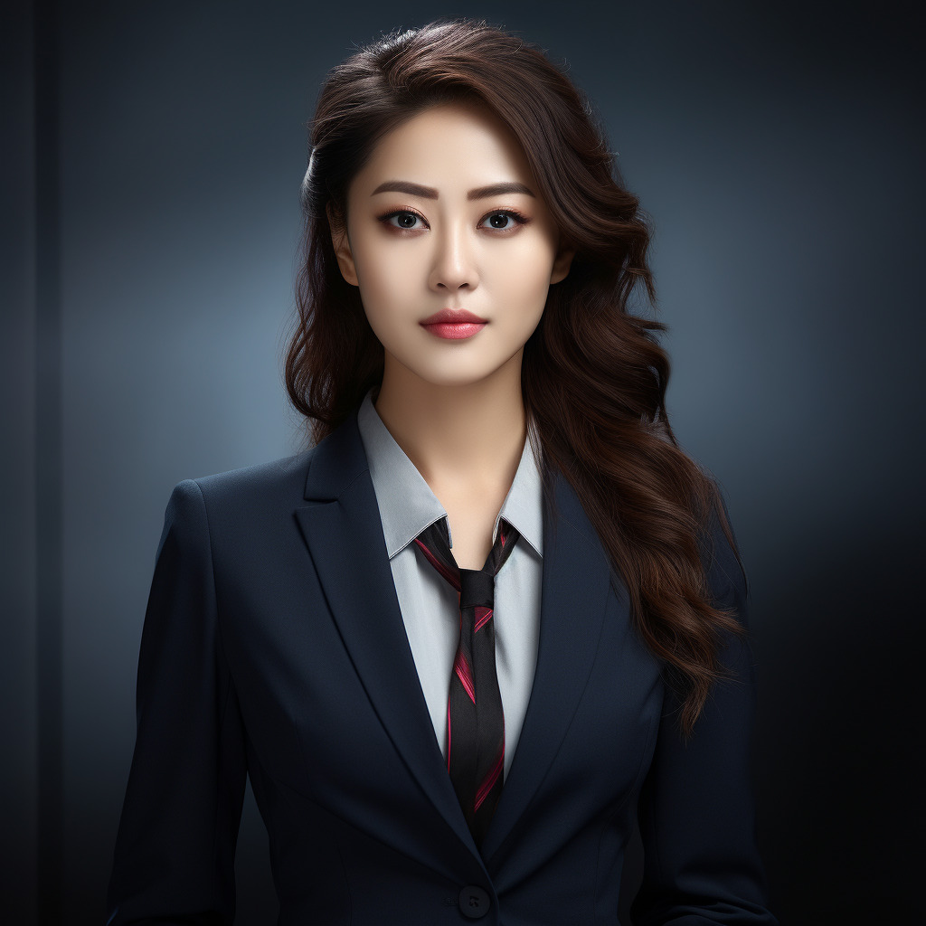 一个穿着西装的美丽的东方女孩,证件照,微笑,上半身-豆友nrA0的Midjourney作品-豆绘AI - 专业且免费的在线AI绘图设计平台 ...