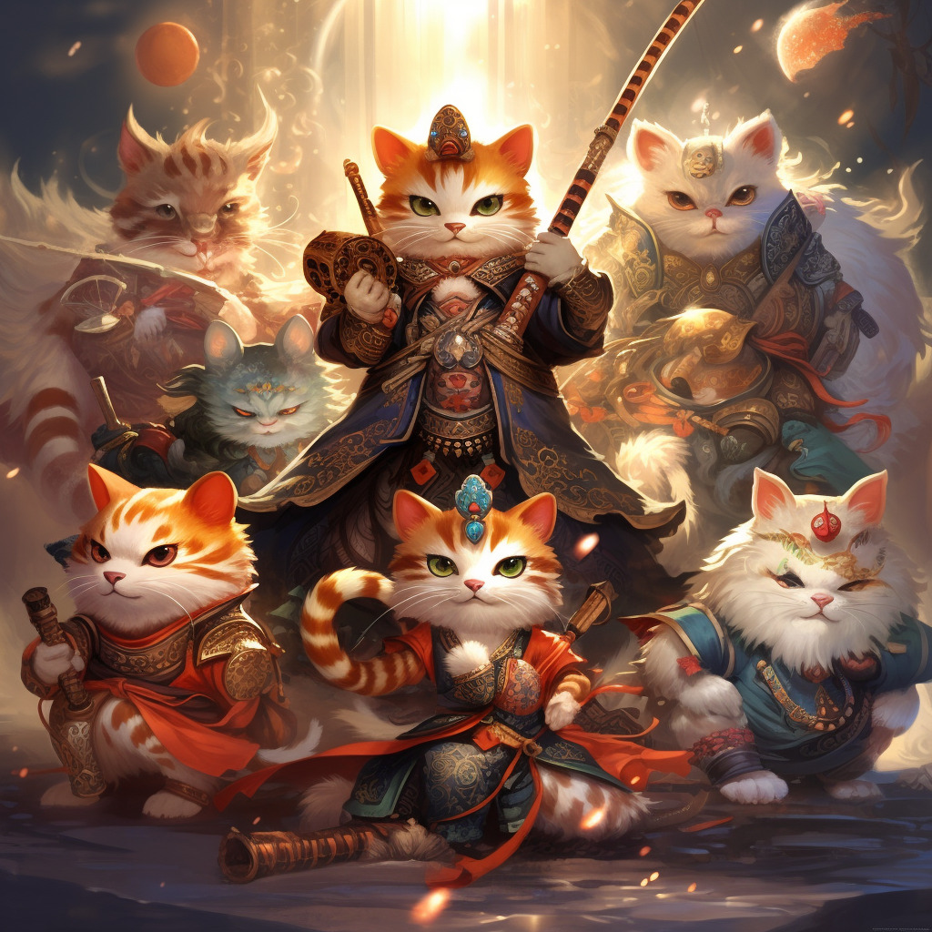 中国古代神兽 朏朏 可爱 长尾巴 毛绒绒 像猫 白色 有斑点 -蔓琳的文本出图-自由创作作品