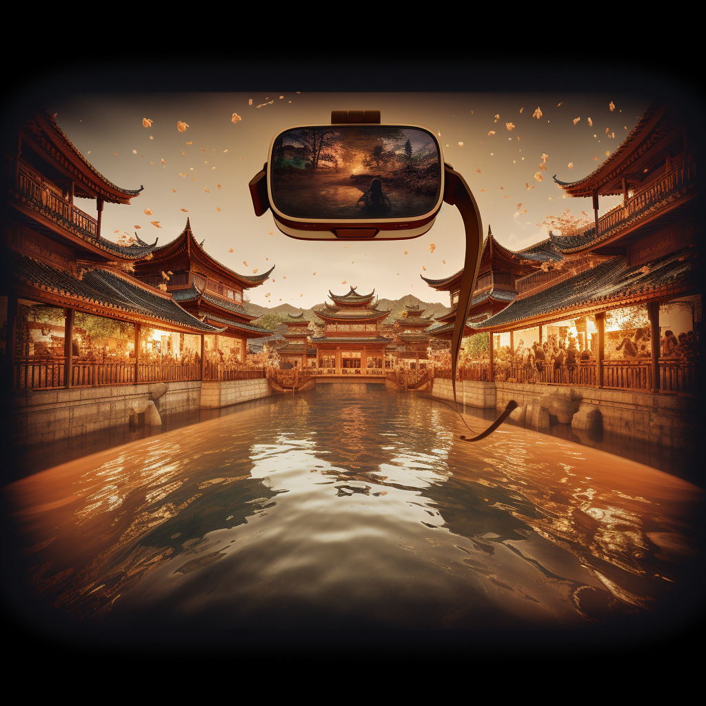 vr设备 宋代古城 沉浸体验-豆友Llkk的文本出图-自由创作作品