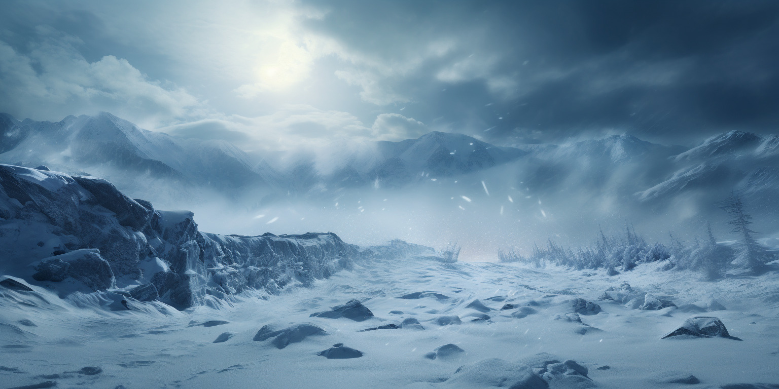 极寒环境,大雪纷飞,整体不要那么亮-小九的文本出图-自由创作作品