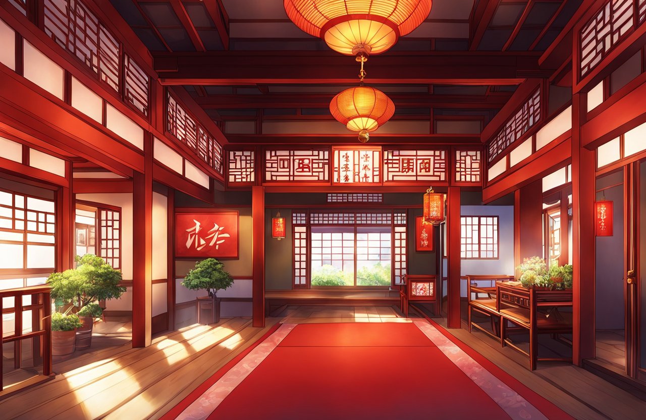古风客栈 室内-豆友q0Wg的文本出图作品-豆绘AI - 专业且免费的在线AI绘图设计平台,轻松创作无限可能