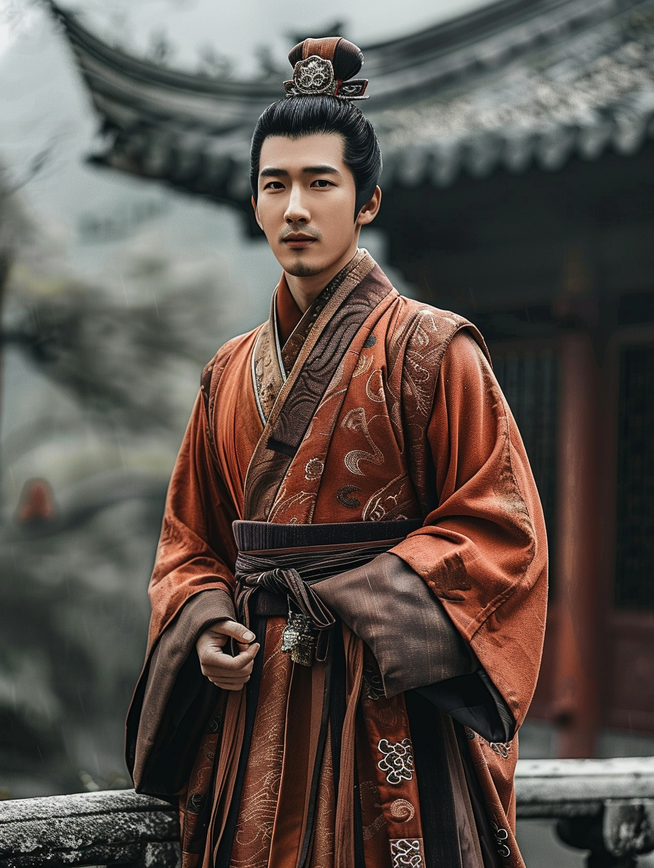 中国古代美男子,英俊,阳刚,尊贵,气质优雅,身材高大,风流倜傥,冷酷,翩翩公子-聆夜者的文本出图-Midjourney模型作品