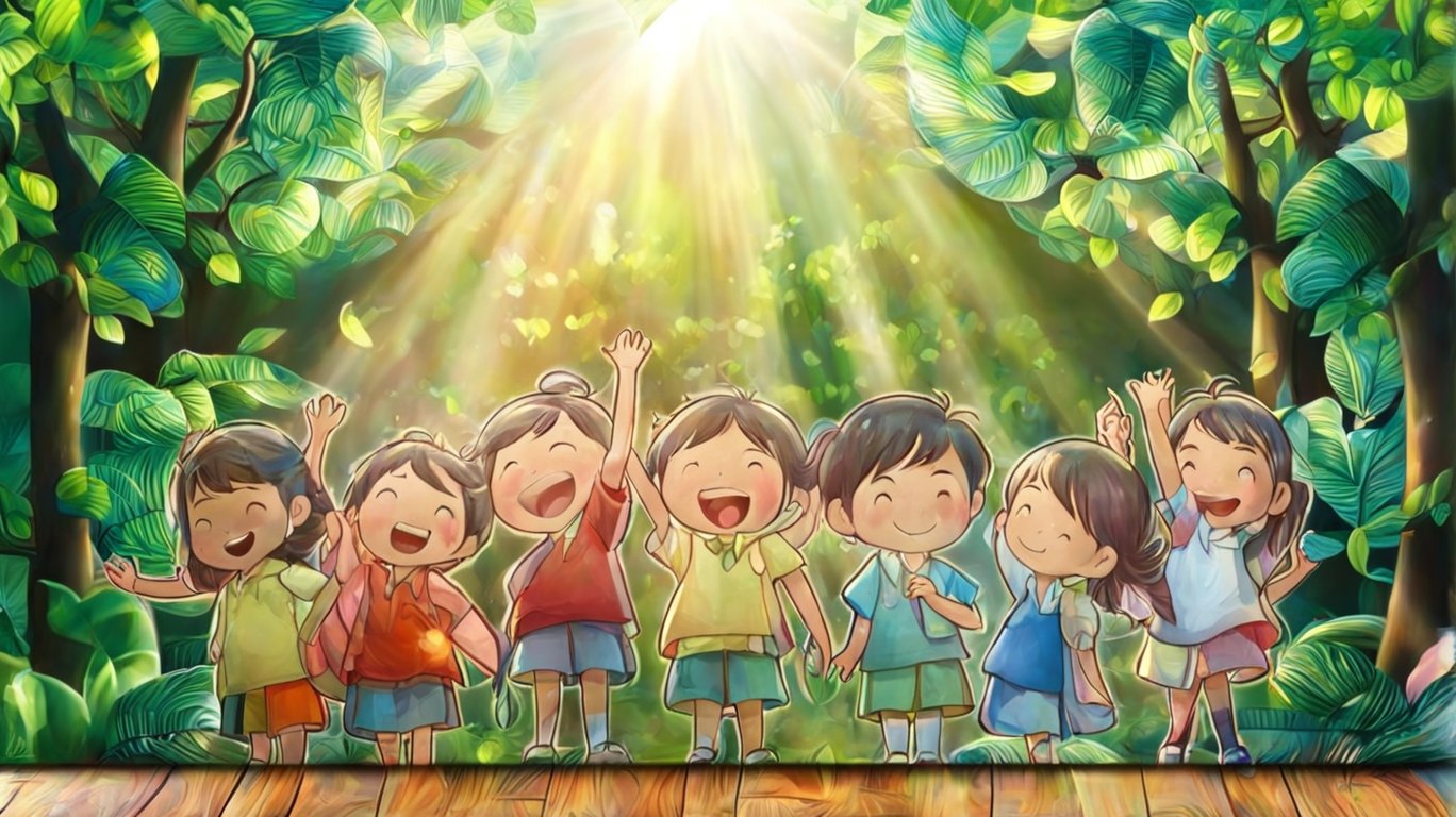 阳光下成长-豆友D9mg的以图出图-线稿渲染作品