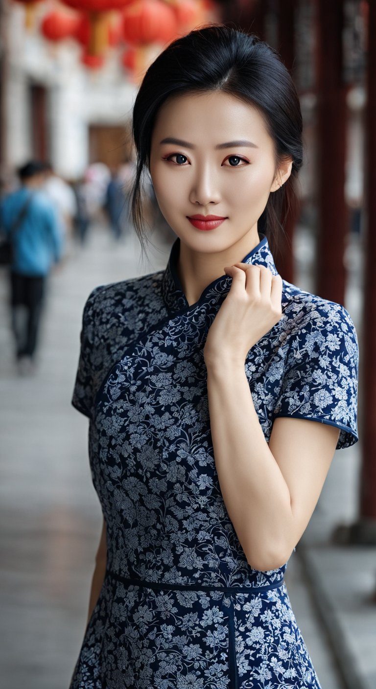 一个30岁左右风韵犹存的中国漂亮女人，全身照-豆友_Vms的文本出图-自定义创作作品