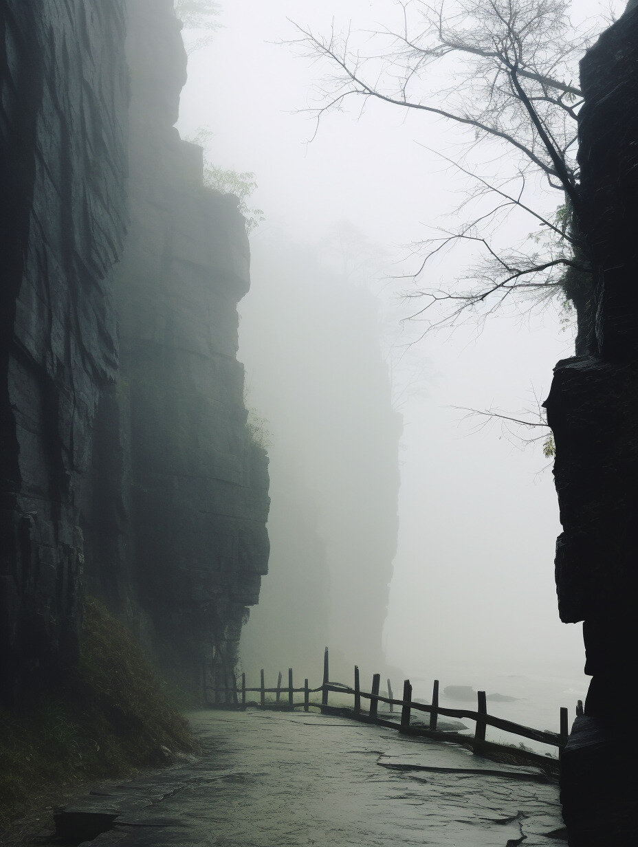 In winter beautiful landscape in the morning fog a-豆友5goI的以图出图-通用模式作品