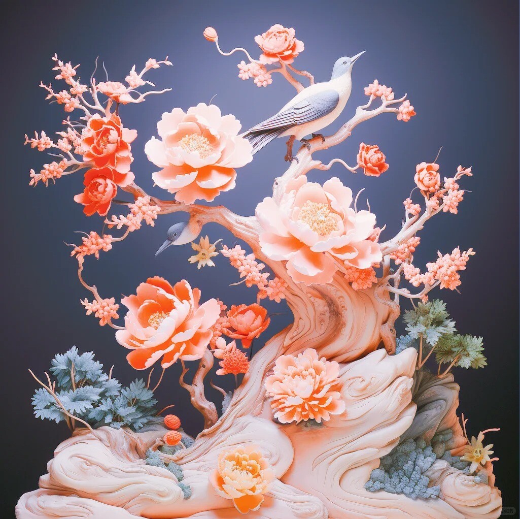 Wood carving-carved ornaments #Aipainting #Woodcar-豆友y_Cw的以图出图-通用模式作品