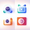 拟态玻璃icon