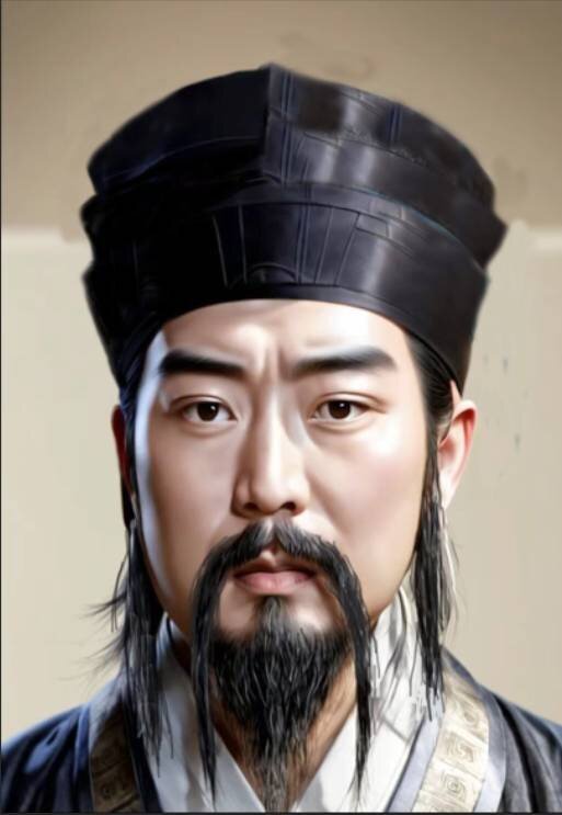 1,中国古代男性角色,飘柔的山羊胡子,黑色绒布质感的帽子,超写实的,,八字胡须蓬松细腻,日本和服麻布-豆友VAik的以图出图-通用模式作品